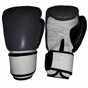 Gants de boxe professionnels imprimés de logo personnalisé de haute qualité poignées étanches de 14oz en cuir de vachette bon marché d'usine - Product Image 1