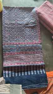 Custom Made Traditional Ajrakh Kantha <b>Quilt</b> <b>Double</b>-Layer Cotton Bedcover Hand-Done Running Stitch 7-Piece All-Season Use - Product Image 6