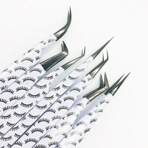 Professionnel personnalisé 10mm pince à cils en acier inoxydable volume solide pince à cils lisse pointu revêtement de papier privé - Product Image 6