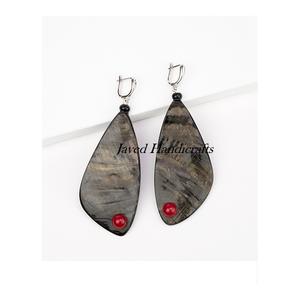 Ensemble de boucles d'oreilles cerceau naturel en corne de buffle Nouveau design Boucles d'oreilles en corne de goutte Forme personnalisée Filles Style animal de mode - Product Image 1