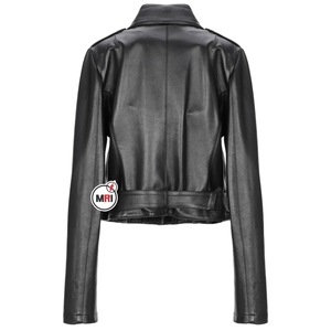 Nueva llegada de alta calidad nuevo estilo mujeres chaquetas de cuero de moda chaquetas de cuero de piel de oveja real de las mujeres - Product Image 6