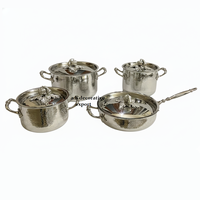 Plat à chafing de luxe moderne en acier inoxydable avec couvercle en acier inoxydable, fait main, haute qualité, écologique, compatible gaz/induction