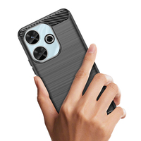 Étui de téléphone universel de haute qualité en fibre de carbone TPU UV léger antichoc couleur unie compatible avec Poco M6/F6/X6/C65/X6 Neo