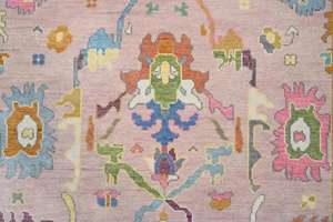 Tapis en laine tufté à la main Oushak, design turc traditionnel, taille personnalisée, antidérapant, lavable, à poils ras, avec support en latex, pour la maison et l'hôtel - Product Image 6