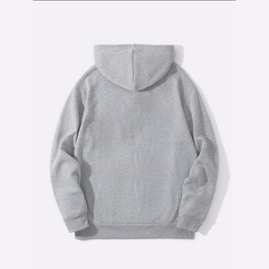 Sweat-shirt à capuche gris pour homme, coupe classique, en coton French Terry, pull décontracté avec poche, vêtement d'automne - Product Image 2