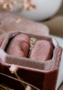 Baguette de oro macizo de 10K y banda de diamante de corte redondo, Diamante cultivado en laboratorio, boda, libre de conflictos, Diamante redondo, anillo de compromiso de eternidad - Product Image 2