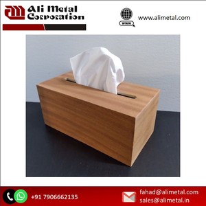 Servilletero hecho a mano de calidad superior, servilletero decorativo de mesa, dispensador de servilletas de lujo, caja de pañuelos de madera - Product Image 3
