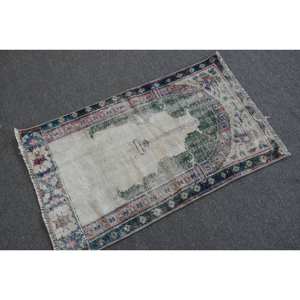 Tapis Vintage Turc en Laine Beige Vert Patchwork Design 21x35ft Style Traditionnel Grande Surface Rectangle Tapis Latex pour Couloir - Product Image 2