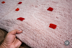 Tapis tufté en coton de haute qualité Style moderne multicolore avec hauteur de pile en peluche personnalisable pour Logo et nom de marque - Product Image 2
