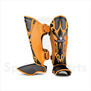 Protège-tibias en cuir les plus vendus pour l'entraînement des adultes, logo personnalisé OEM, Muay Thai, Step, MMA, boxe, protection des tibias, fonction de protection - Product Image 4