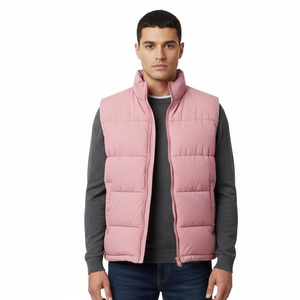Chaleco acolchado con estilo para hombre, chaqueta sin mangas acolchada ligera y cálida, ropa de abrigo cómoda para exteriores y chaqueta de invierno de viaje - Product Image 1