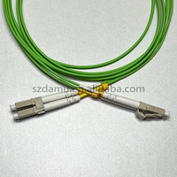 DAMU LC UPC ke LC UPC OM5 kabel Patch serat Multimode 2.0mm LSZH 10M 2M kabel Jumper optik dupleks untuk jaringan FTTH FTTB FTTX