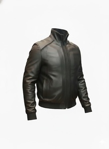 veste en cuir, veste à capuche, veste bomber, veste courte, veste en cuir d'hiver, veste pour homme, veste grande taille, veste grande taille - Product Image 3