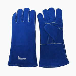 Guantes de Seguridad de Cuero Resistentes para Soldadura, Guantes de Trabajo Industriales Resistentes al Calor con Puño Corto para Protección de Manos - Product Image 6