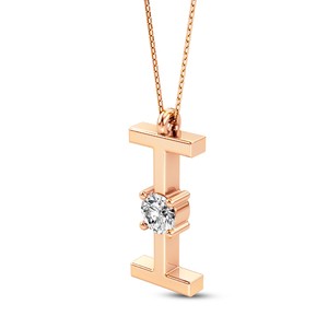 Colgante de Letra Inicial con Diamante Cultivado en Laboratorio de Alta Calidad VVS VS EF, Plata de Ley 925 con Acabado en Oro, Colgante de Alfabeto Personalizado - Product Image 5
