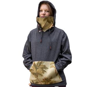 Sweat à capuche de haute qualité en coton polaire personnalisé lourd hiver chaud solide noir ninja respirant - Product Image 2