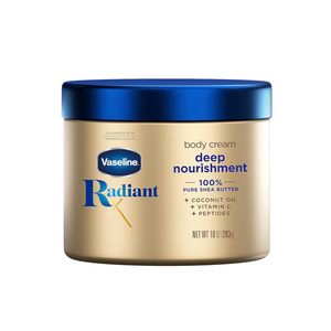 Crema Corporal Vaseline Radiant X Deep Nourishment 100% Manteca de Karité Pura, Aceite de Coco, Vitamina C y Péptidos 10 oz - Product Image 6