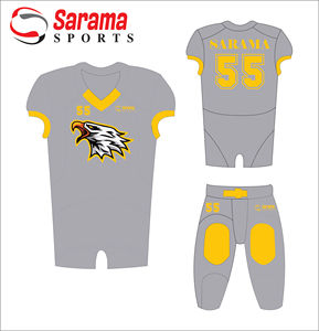 Uniformes de Football européens et américains, design sur mesure avec patch brodé pour numéro de nom, patch blanc et noir - Product Image 2