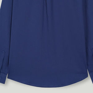 เสื้อเชิ้ตผ้าคอตตอน100% ลายดอกไม้ลำลองสำหรับผู้ชายใส่ฤดูร้อนระบายอากาศได้ป้องกันการหดตัวปรับแต่งสีกรมท่า - Product Image 6