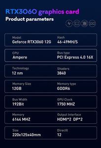 Jieshuo New RTX 3060 M 12GB <span class=keywords><strong>card</strong></span> đồ họa 3060 M <span class=keywords><strong>NVIDIA</strong></span> GPU rtx3060 gddr6 Máy tính để bàn PC 6G gefor RTX 3060 m 12G máy tính xách tay <span class=keywords><strong>Card</strong></span> đồ họa - Product Image 6