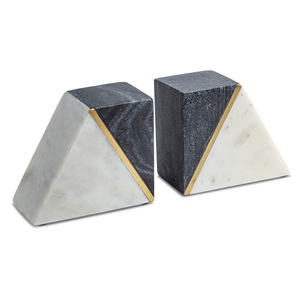 Serre-livres en métal marbré massif de taille moyenne de qualité supérieure Design tendance avec prix réduit - Product Image 4
