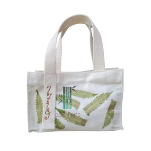 Bolso de mano ecológico de moda para mujer, bolso de hombro de lona Natural, Correa única, decoración bordada de estilo japonés, forro de PU - Product Image 1
