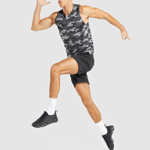 Débardeur d'entraînement camouflage personnalisé pour hommes respirant séchage rapide Gym Singlet évacuation de l'humidité Fitness gilet de course vêtements de sport OEM - Product Image 3