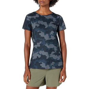 T-shirt léger pour femme, tricot respirant à l'intérieur, forme lisse, extensible doux, zone d'aération, texture douce, mouvement quotidien - Product Image 1