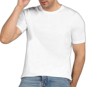 Camiseta de cuello redondo personalizada de alta calidad para hombre 100% algodón Premium 180 210 250 300 gramos logotipo impreso en la parte delantera BD - Product Image 3