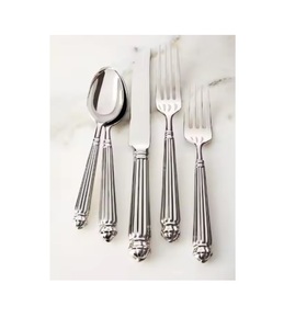 Luxury Gold Custom Stainless Steel Cutlery Set Knife Fork Spoon Silverware Wedding Flatware Durable Classic Design Carton - Product Image 1