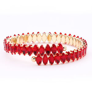 Nero e chiaro Marquise CZ braccialetti in colore rodio accessori moda - Product Image 4