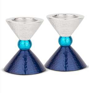 Trending Evergreen 2 en 1 Hammer Finish Metal Candle & Tea Light Holder para cenar y vacaciones-Navidad y Hanukkah - Product Image 1