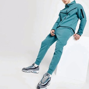 Design Men's Tech Fleece Chándal Full Zip Hoodie Joggers Pantalones de chándal Chándal 69% Algodón 31% Poliéster Zinc Azul Tallas grandes - Product Image 2