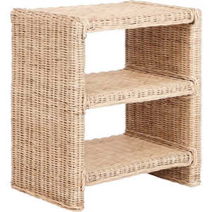 Étagère en rotin à 3 niveaux faite à la main, organisateur de rangement en osier naturel, armoire décorative rustique bohème pour la maison, fabriquée par VgreenArt - Product Image 1
