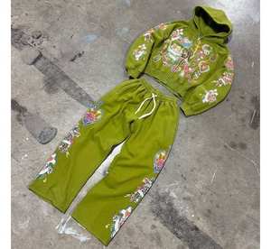 Survêtement de sport pour homme en tissu respirant tendance 2026 de haute qualité, prix abordable, léger, délavé à l'acide, uni, pour l'hiver - Product Image 1