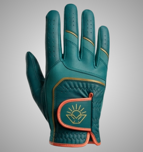 Gants de golf en gros en cuir Cabretta d'Indonésie, logo personnalisé OEM, doux, pleine couleur, pour hommes gauchers, avec emballage haut de gamme - Product Image 1