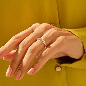 Diamond Wedding <b>Ring</b> Women 14k Solid Gold Lab Diamond Band <b>Unique</b> Jewelry Gift for Anniversary Gift for Her Diamond <b>Ring</b> - Product Image 3