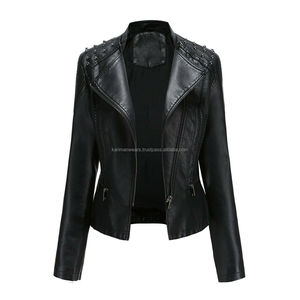 Women's Coats Genuine Leather <b>Jackets</b> at Wholesale Prices for Winter Wear Zipper Viscose Lining and Decorative Pockets - Product Image 1