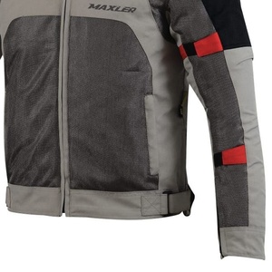 CE Approved <b>Men's</b> Lightweight <b>Summer</b> Waterproof Motorcycle <b>Jacket</b> with Stand Collar and Front Logo Reversible Design Air Vents - Product Image 4