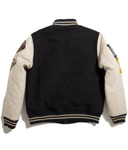 Veste de baseball en cuir avec logo brodé sur mesure en gros Veste de baseball letterman bon marché pour l'école Veste universitaire pour homme - Product Image 2