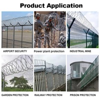 Fil barbelé concertina galvanisé à chaud CBT 65, bobine spirale de 600 mm de diamètre, clôture antivol pour mur de clôture
