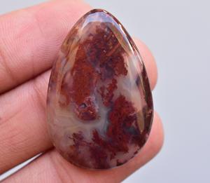 Cabochon de pierre précieuse d'agate de mousse rouge-Cabochon de pierre précieuse d'agate de mousse rouge en vrac-Agate pierre précieuse en vrac - Product Image 5