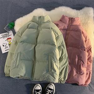 Veste bouffante de haute qualité col montant femmes veste bouffante fermeture à glissière veste pour femmes bloc de couleur - Product Image 5