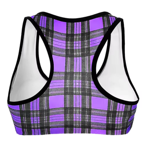 Sujetador deportivo de sublimación personalizado para mujer Sujetador deportivo transpirable de soporte medio sin costuras Sujetador deportivo de alta calidad para mujer - Product Image 5