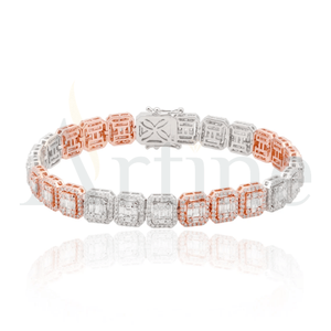 High-Quality Baguette Moissanite Diamond Bracelet in 925 Sterling Silver Stunning Custom Bracelets for Women Luxury Jewelry - Product Image 1