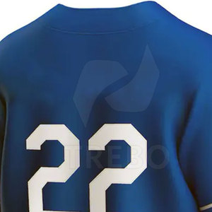 Couleur personnalisée Séchage rapide et respirant Coupe ajustée Col en V Maillot de baseball pour hommes 100% Polyester Vêtements de sport pour baseball et softball - Product Image 5