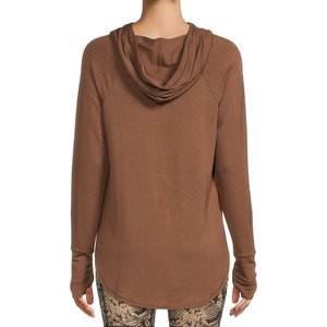 Chaqueta básica con capucha polar y cremallera para mujer Ligera con bolsillos - Product Image 4