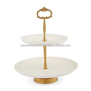 Support à gâteau à la mode avec finition personnalisée à trois étages et design disponible Support à gâteau en métal de taille multiple - Product Image 4