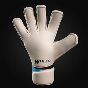 Nouvelle conception de gants de gardien de but, impression en silicone au dos et paume avant, humide et sec, sangle attachée, découpe pour les doigts - Product Image 2