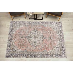 Persian Style Printed <b>Rug</b> for Home Decor, Vintage Soft Tones Design,<b>Chenille</b> <b>Rug</b> - Product Image 1